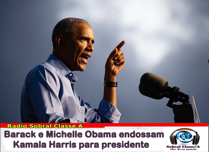 Barack e Michelle Obama endossam Kamala Harris para presidente